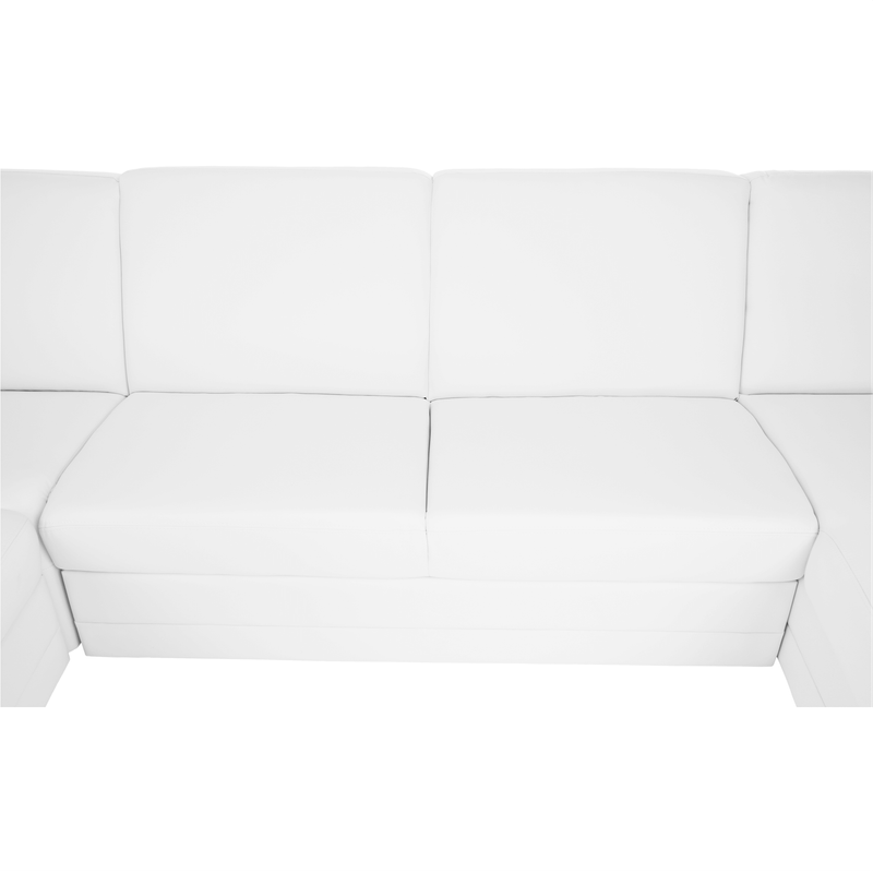 Casa si Gradina - Mobilier - Canapele si coltare - Coltare - Coltar in forma de U, piele ecologica, alb, model dreapta, BITER U - Infinity.ro