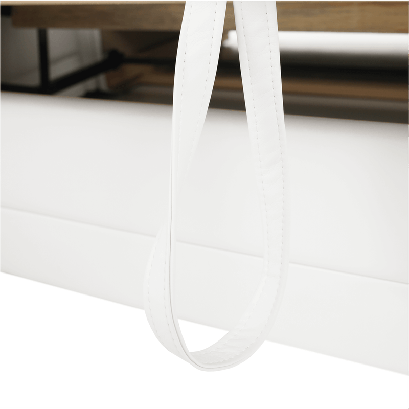 Casa si Gradina - Mobilier - Canapele si coltare - Coltare - Coltar in forma de U, piele ecologica, alb, model dreapta, BITER U - Infinity.ro