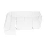 Casa si Gradina - Mobilier - Canapele si coltare - Coltare - Coltar in forma de U, piele ecologica, alb, model dreapta, BITER U - Infinity.ro