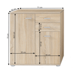 Casa si Gradina - Mobilier - Comode si corpuri - Comode - Comoda 2-2T2S, stejar sonoma, TAMPA - Infinity.ro