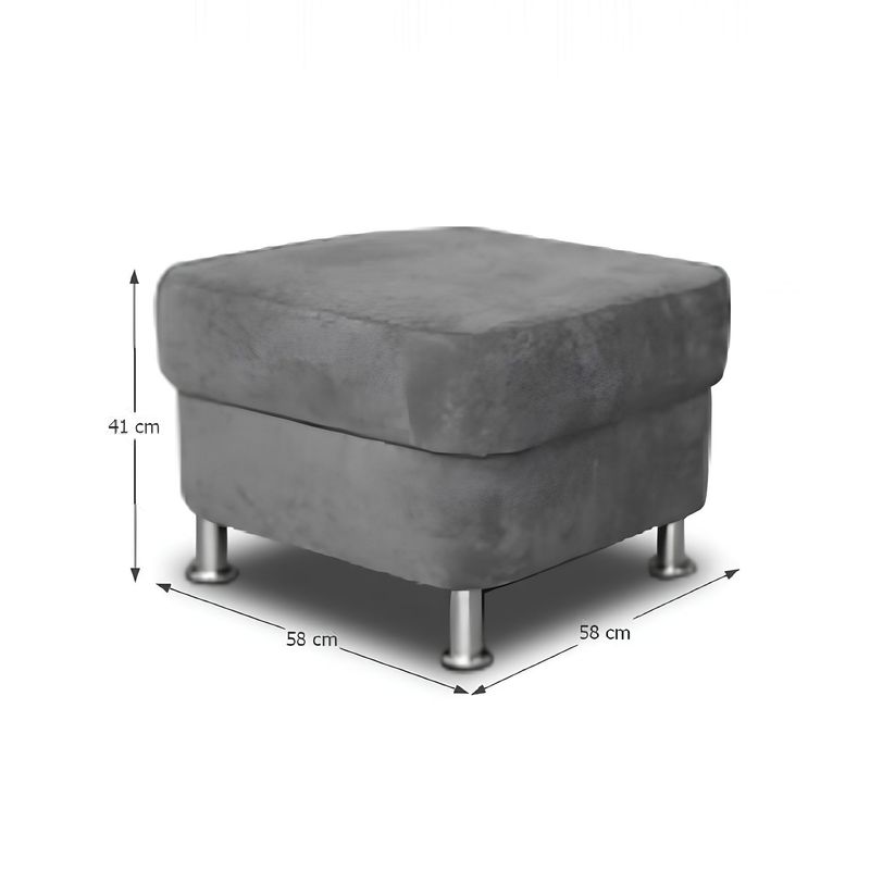 Casa si Gradina - Mobilier - Scaune si fotolii - Tabureti - Taburet, material textil Matrix 17 gri, SANTIAGO - Infinity.ro