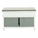 Casa si Gradina - Mobilier - Organizare si depozitare - Bancute - Banca cu  perna, 2 sertare, alb/gri, SEAT BENCH  2 NEW - Infinity.ro