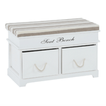 Casa si Gradina - Mobilier - Organizare si depozitare - Bancute - Banca cu perna, 2 sertare, alb/maro deschis, SEAT BENCH 1 NEW - Infinity.ro