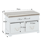 Casa si Gradina - Mobilier - Organizare si depozitare - Bancute - Banca cu perna, 2 sertare, alb/maro deschis, SEAT BENCH 1 NEW - Infinity.ro