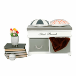 Casa si Gradina - Mobilier - Organizare si depozitare - Bancute - Banca cu  perna, 2 sertare, alb/gri, SEAT BENCH  2 NEW - Infinity.ro