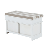 Casa si Gradina - Mobilier - Organizare si depozitare - Bancute - Banca cu perna, 2 sertare, alb/maro deschis, SEAT BENCH 1 NEW - Infinity.ro