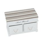 Casa si Gradina - Mobilier - Organizare si depozitare - Bancute - Banca cu perna, 2 sertare, alb/maro deschis, SEAT BENCH 1 NEW - Infinity.ro
