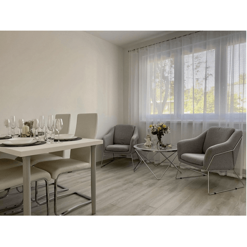 Casa si Gradina - Mobilier - Mese si birouri - Masute de cafea - Masuta de cafea, crom/sticla transparenta, LEONEL - Infinity.ro