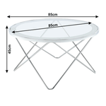 Casa si Gradina - Mobilier - Mese si birouri - Masute de cafea - Masuta de cafea, crom/sticla transparenta, LEONEL - Infinity.ro