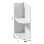 Casa si Gradina - Mobilier - Dulapuri si sifoniere - Dulapuri - Dulap inferior de colt, alb, model stanga, ROYAL D25PZ - Infinity.ro