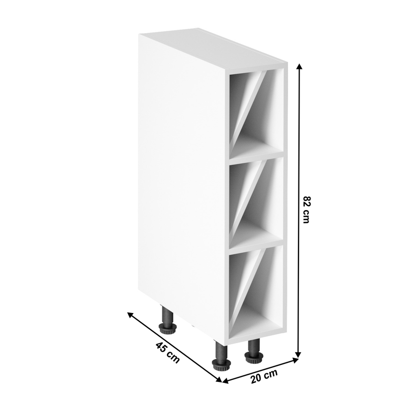 Casa si Gradina - Mobilier - Dulapuri si sifoniere - Dulapuri - Dulap inferior pentru sticle de vin, alb, ROYAL D20W - Infinity.ro