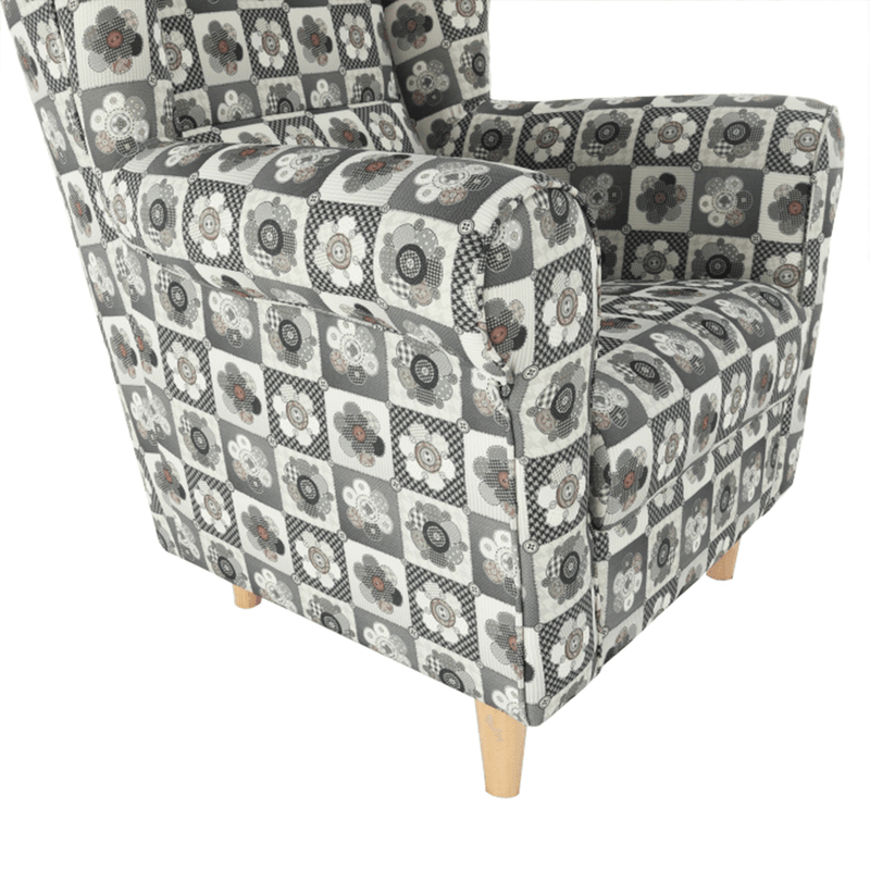 Casa si Gradina - Mobilier - Scaune si fotolii - Fotolii - Fotoliu, material textil in stilul patchwork N1, CHARLOT - Infinity.ro
