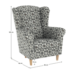 Casa si Gradina - Mobilier - Scaune si fotolii - Fotolii - Fotoliu, material textil in stilul patchwork N1, CHARLOT - Infinity.ro