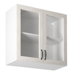 Casa si Gradina - Mobilier - Dulapuri si sifoniere - Dulapuri - Dulap superior cu vitrina, alb/pin nordic, ROYAL G80S - Infinity.ro