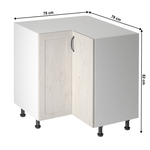 Casa si Gradina - Mobilier - Dulapuri si sifoniere - Dulapuri - Dulap inferior de colt, alb/pin nordic, dreapta, ROYAL D90N - Infinity.ro