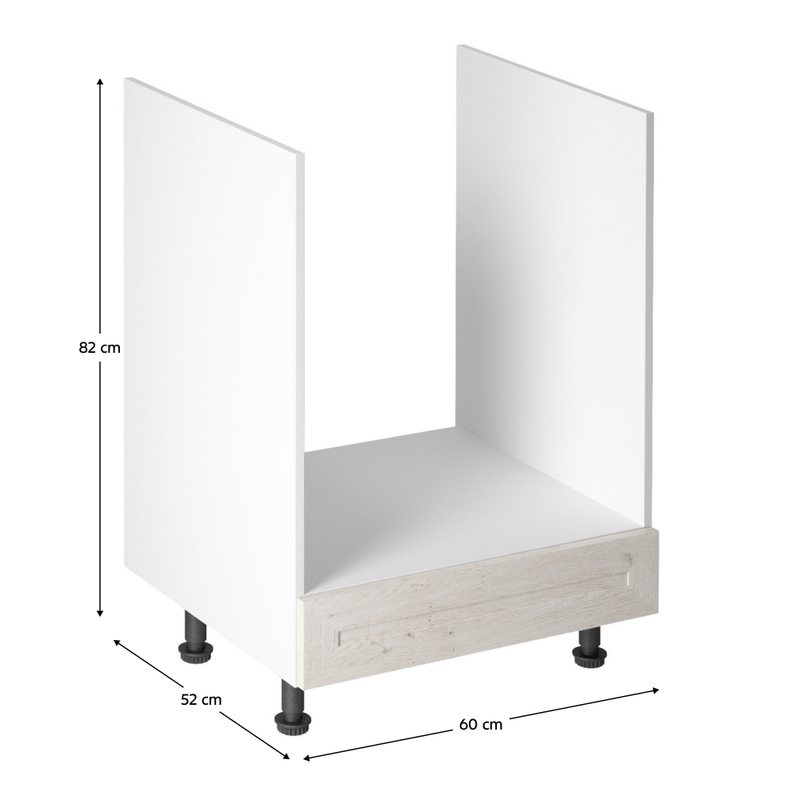 Casa si Gradina - Mobilier - Dulapuri si sifoniere - Dulapuri - Dulap inferior pentru aragaz, alb/pin nordic, ROYAL D60ZK - Infinity.ro