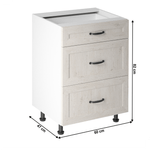 Casa si Gradina - Mobilier - Dulapuri si sifoniere - Dulapuri - Dulap cu sertare inferior, alb/pin nordic, ROYAL D60S3 - Infinity.ro