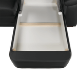 Casa si Gradina - Mobilier - Canapele si coltare - Coltare - Coltar in forma de U, piele ecologica neagra, model dreapta, BITER U - Infinity.ro