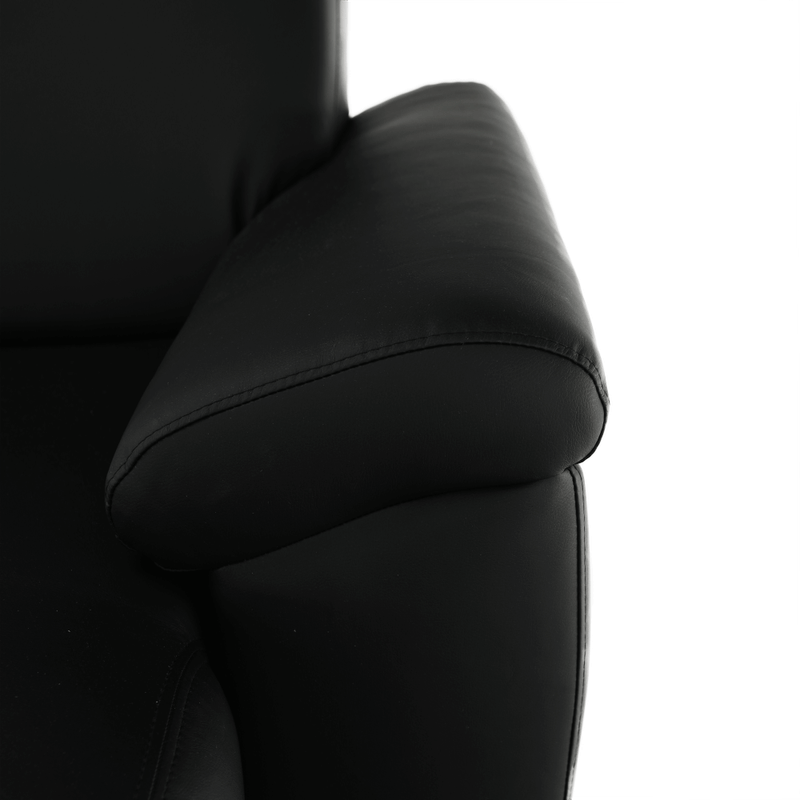 Casa si Gradina - Mobilier - Canapele si coltare - Coltare - Coltar in forma de U, piele ecologica neagra, model dreapta, BITER U - Infinity.ro