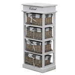 Casa si Gradina - Mobilier - Comode si corpuri - Comode - Comoda, 4 cosuri, gri/alb, MANON 4 - Infinity.ro