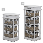 Casa si Gradina - Mobilier - Comode si corpuri - Comode - Comoda, 4 cosuri, gri/alb, MANON 4 - Infinity.ro