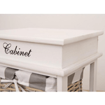 Casa si Gradina - Mobilier - Comode si corpuri - Comode - Comoda, 4 cosuri, gri/alb, MANON 4 - Infinity.ro