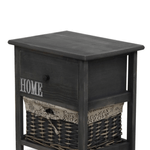 Casa si Gradina - Mobilier - Comode si corpuri - Comode - Comoda, 3 cosuri, 1 sertar, gri maroniu, DARKIE 3 - Infinity.ro