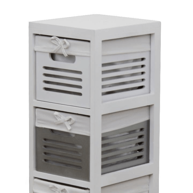 Casa si Gradina - Mobilier - Comode si corpuri - Comode - Comoda 4 cosuri, alb/gri, BIBI 4 - Infinity.ro