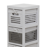 Casa si Gradina - Mobilier - Comode si corpuri - Comode - Comoda 3 cosuri, alb/gri, BIBI 3 - Infinity.ro