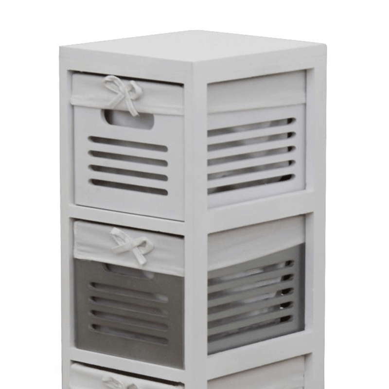 Casa si Gradina - Mobilier - Comode si corpuri - Comode - Comoda 3 cosuri, alb/gri, BIBI 3 - Infinity.ro