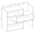 Casa si Gradina - Mobilier - Biblioteci si rafturi - Etajere - Etajera, stejar sonoma, KLOE III - Infinity.ro