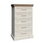 Casa si Gradina - Mobilier - Comode si corpuri - Comode - Comoda, 5 sertare, pin nordic/stejar salbatic, ROYAL KS5 - Infinity.ro