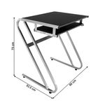 Casa si Gradina - Mobilier - Mese si birouri - Birouri - Masa PC, neagra+argintie, JOFRY - Infinity.ro