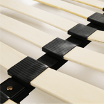 Casa si Gradina - Mobilier - Paturi si accesorii - Paturi - Pat matrimonial cu somiera, 160x200, piele eco alba, MIKEL - Infinity.ro