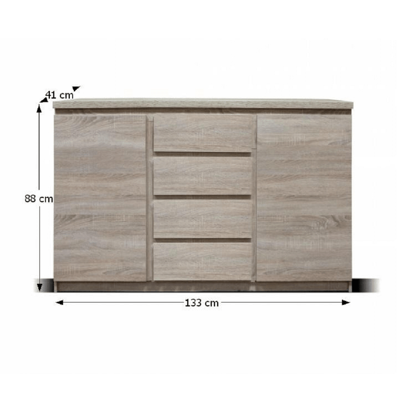 Casa si Gradina - Mobilier - Comode si corpuri - Comode - Comoda,  stejar sonoma, PANAMA typ 08 - Infinity.ro