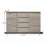 Casa si Gradina - Mobilier - Comode si corpuri - Comode - Comoda,  stejar sonoma, PANAMA typ 08 - Infinity.ro