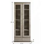 Casa si Gradina - Mobilier - Dulapuri si sifoniere - Dulapuri - Vitrina 2D2S, stejar sonoma, PANAMA Typ 03 - Infinity.ro