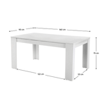 Casa si Gradina - Mobilier - Mese si birouri - Mese bucatarie si dining - Masa dining, alba, 160x90 cm, TOMY NEW - Infinity.ro