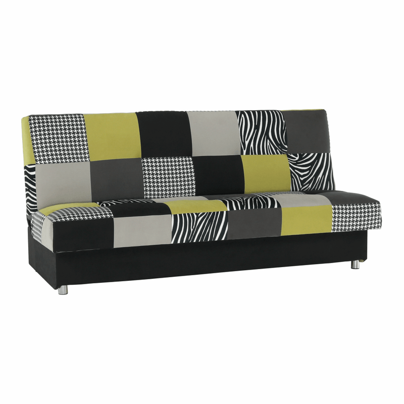 Casa si Gradina - Mobilier - Canapele si coltare - Canapele - Coltar, textil verde galbui/gri/negru, ALABAMA - Infinity.ro