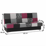 Casa si Gradina - Mobilier - Canapele si coltare - Canapele - Canapea, textil roz/gri/neagra, ALABAMA - Infinity.ro