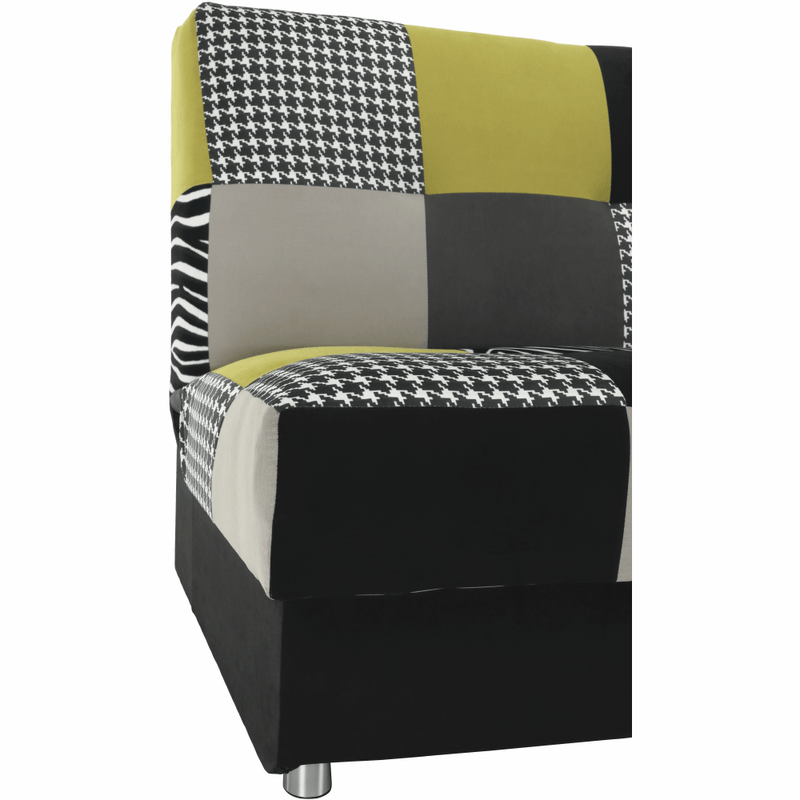 Casa si Gradina - Mobilier - Canapele si coltare - Canapele - Coltar, textil verde galbui/gri/negru, ALABAMA - Infinity.ro