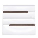 Casa si Gradina - Mobilier - Comode si corpuri - Comode - comoda, stralucire extra alba HG/stejar sonoma inchis, LYNATET TYP 44 - Infinity.ro