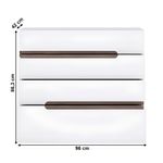 Casa si Gradina - Mobilier - Comode si corpuri - Comode - comoda, stralucire extra alba HG/stejar sonoma inchis, LYNATET TYP 44 - Infinity.ro