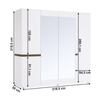 Casa si Gradina - Mobilier - Dulapuri si sifoniere - Dulapuri - Dulap, alb extra luciu ridicat HG/stejar sonoma truflu inchis, LYNATET TYP 23 - Infinity.ro