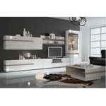 Casa si Gradina - Mobilier - Comode si corpuri - Comode - Comoda, alba stralucitoare HG/stejar sonoma inchis, LYNATET TYP 42 - Infinity.ro