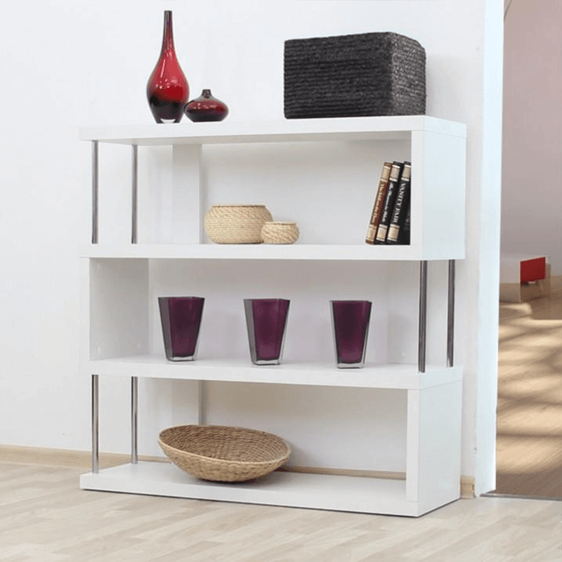Casa si Gradina - Mobilier - Biblioteci si rafturi - Rafturi - Raft, alb/stralucire fina, BENITO - Infinity.ro