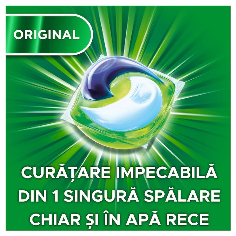Market - Spalare si intretinere rufe - Produse intretinere textile - Detergent rufe - Detergent de rufe capsule Ariel All in One PODS Original, 54 spalari - Infinity.ro