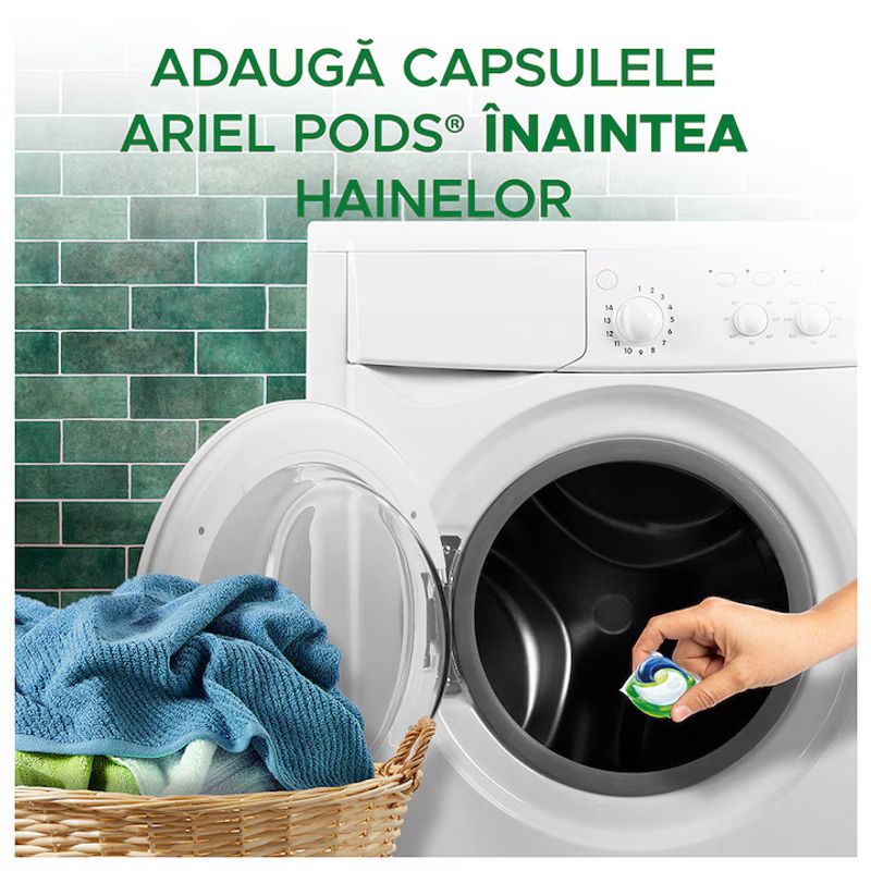 Market - Spalare si intretinere rufe - Produse intretinere textile - Detergent rufe - Detergent de rufe capsule Ariel All in One PODS Mountain Spring, 65 spalari - Infinity.ro
