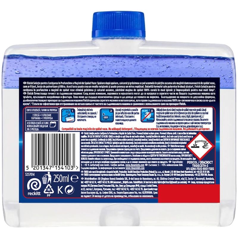 Market - Curatenie si intretinere casa - Produse bucatarie - Detergent vase - Set 2x Solutie de curatare pentru masina de spalat vase Finish, 250 ml - Infinity.ro