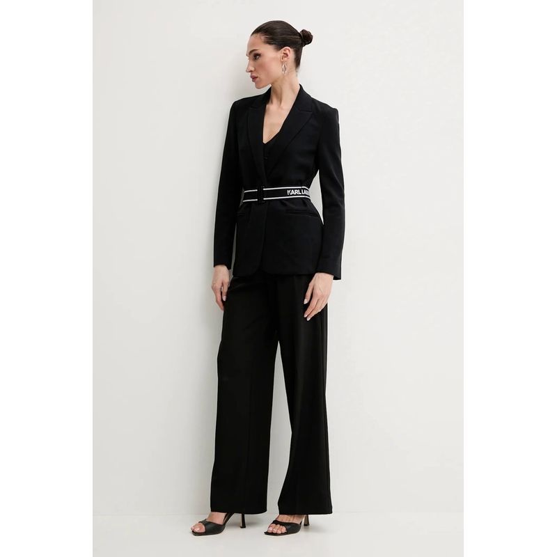 Fashion, accesorii si bijuterii - Femei - Imbracaminte femei - Sacouri si veste femei - Blazer dama Karl Lagerfeld A2W20014 S INTL Negru - Infinity.ro